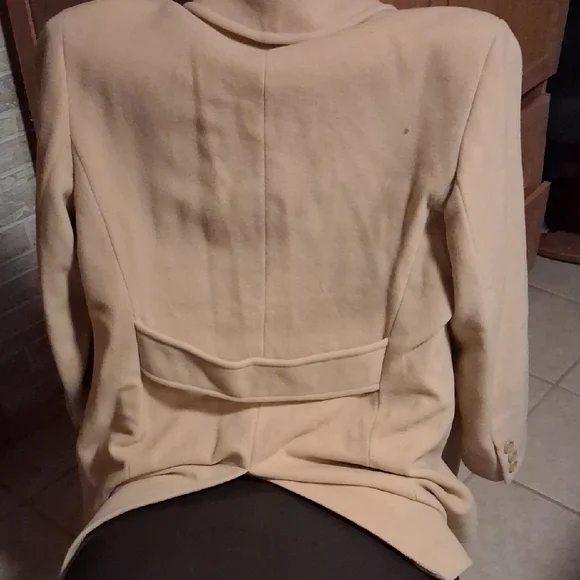 Elegant Cream Pea Coat - Picture 2 of 6